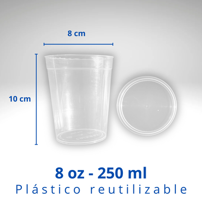 Bote redondo alto 1/4 litro